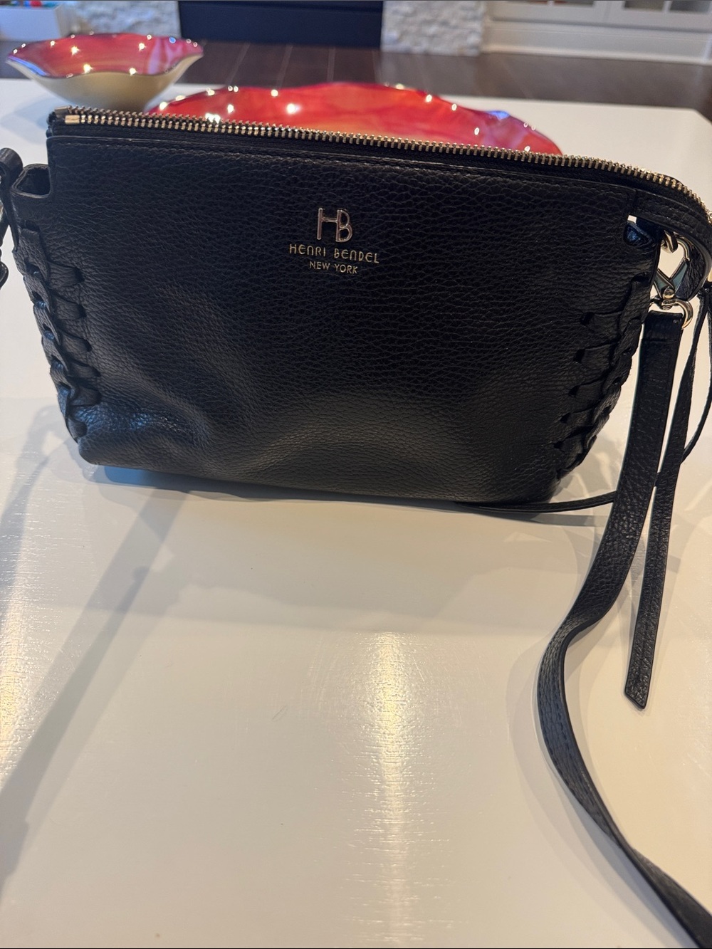 Authentic Vintage henri bendel Black Leather Crossbody